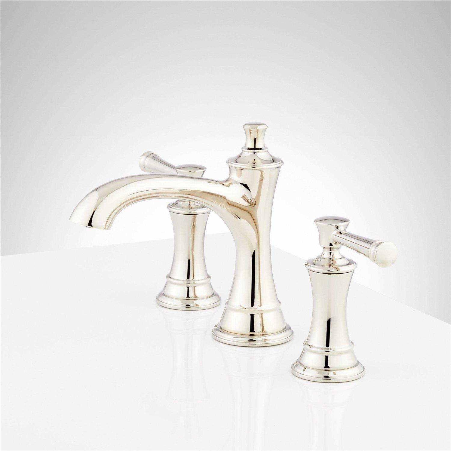 Signature Hardware Beasley Widespread Faucet Bathroom Faucet with Drain Assembly - Image 3