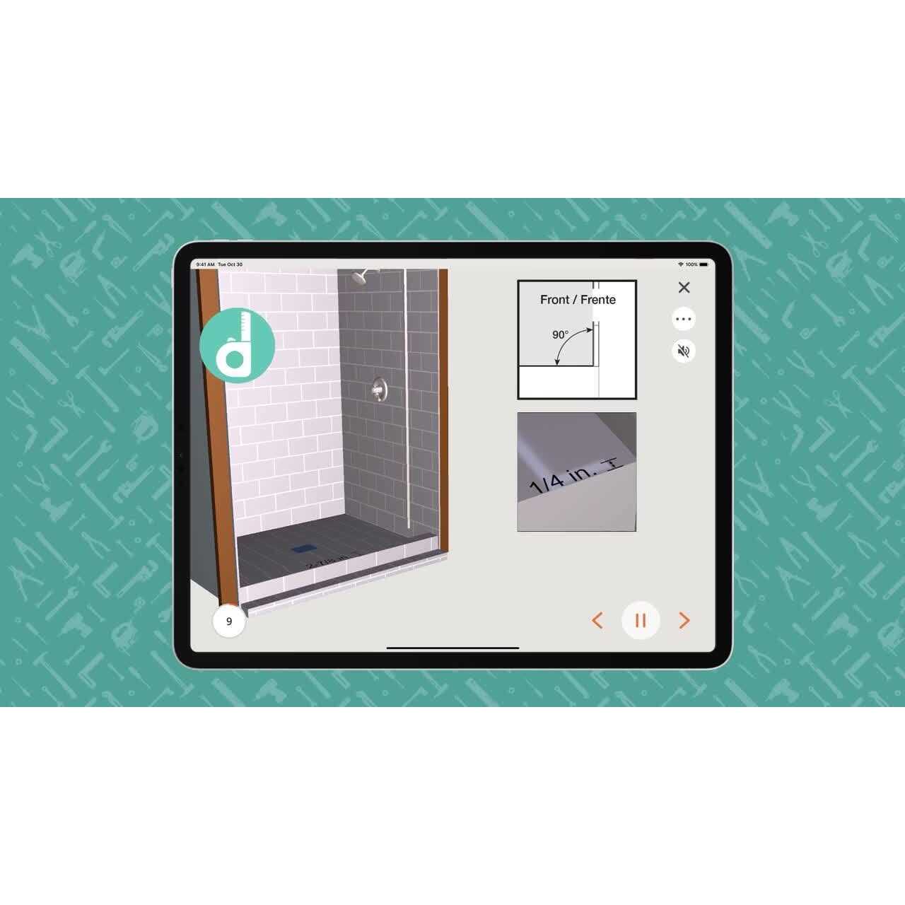 Delta Lyndall 60 in. x 71-1/2 in. Frameless Mod Soft-Close Sliding Shower Door 1/4 Clear Glass - Image 3