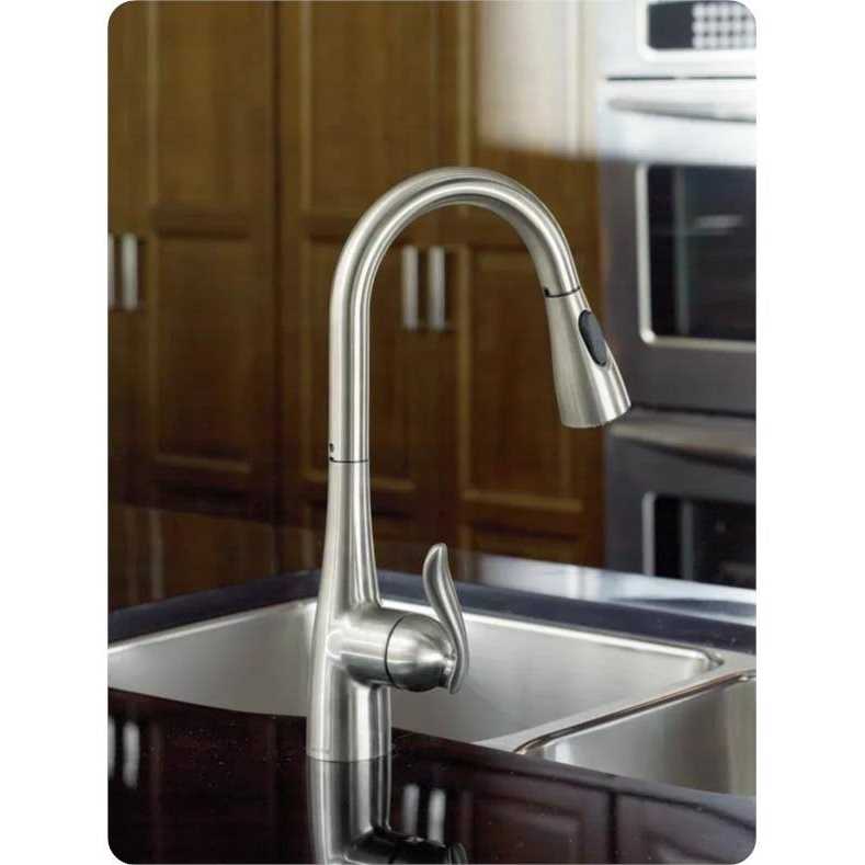 Moen 7594C Arbor One-Handle Pulldown Kitchen Faucet in Chrome - Image 4