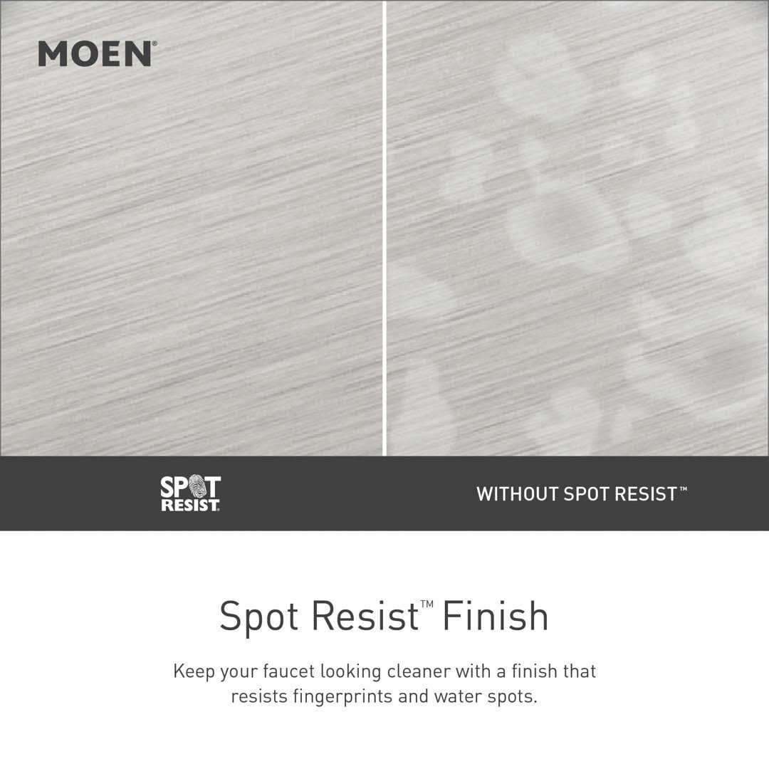 Moen Halle Single Handle Centerset Bathroom Sink Faucet in Spot Resist Brushed Nickel - Image 4