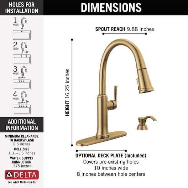 Delta Faucet 19842Z-CZSD-DST Single Handle Kit Pull Down Faucet - Image 3