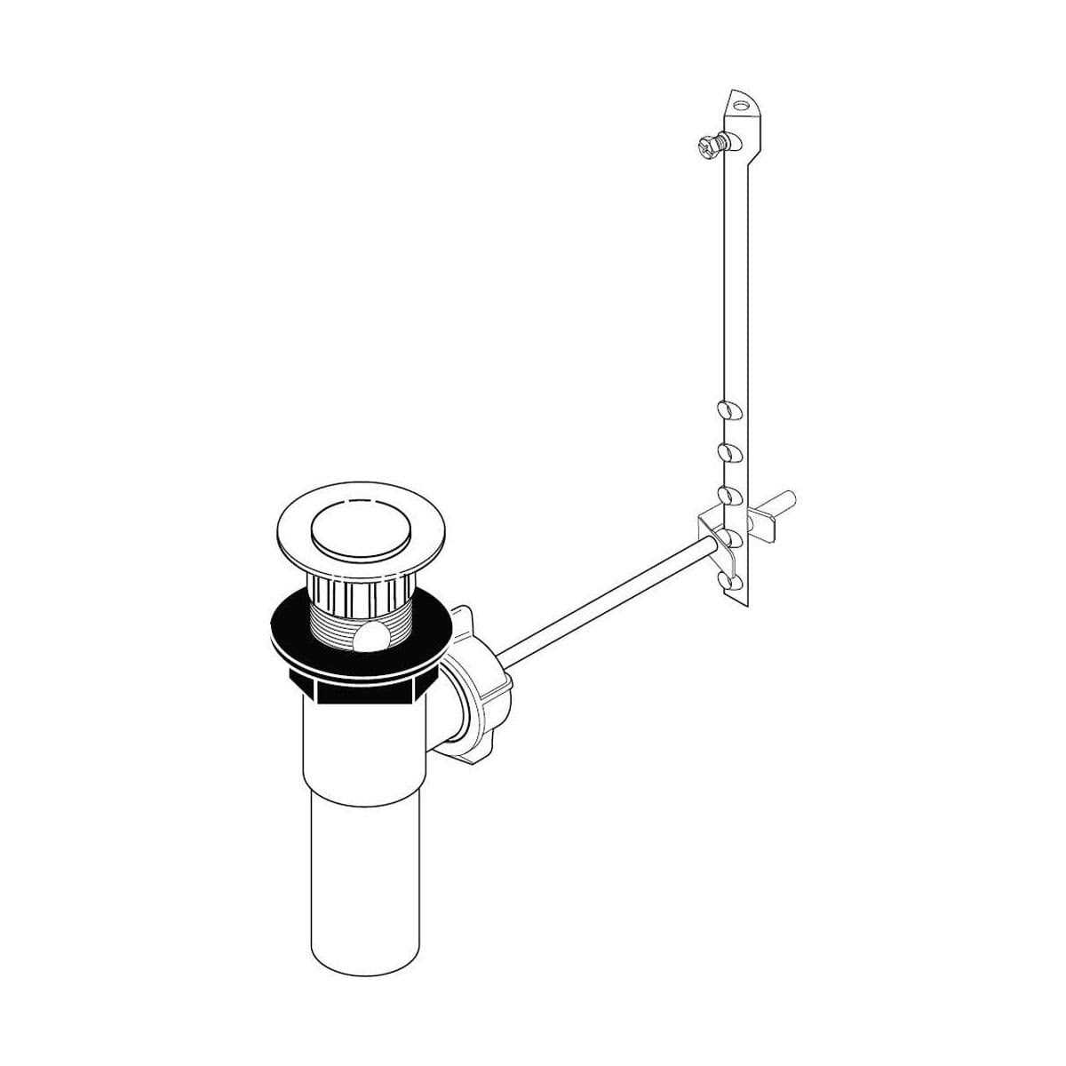 Delta Plastic Pop-Up Drain Assembly RP62472OB - Image 4