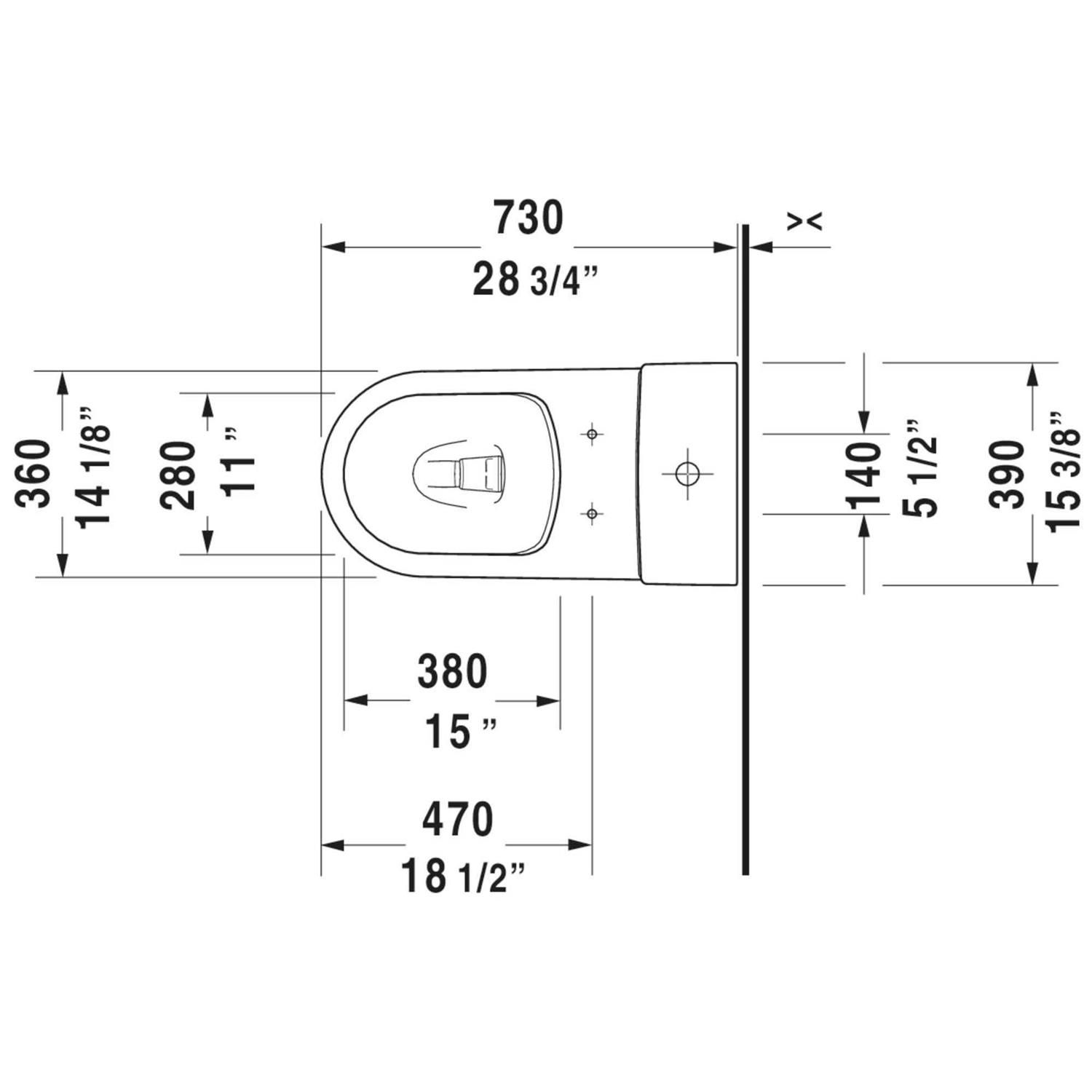 Duravit 2173010085 ME by Starck One-Piece Rimless Elongated Toilet - Image 5