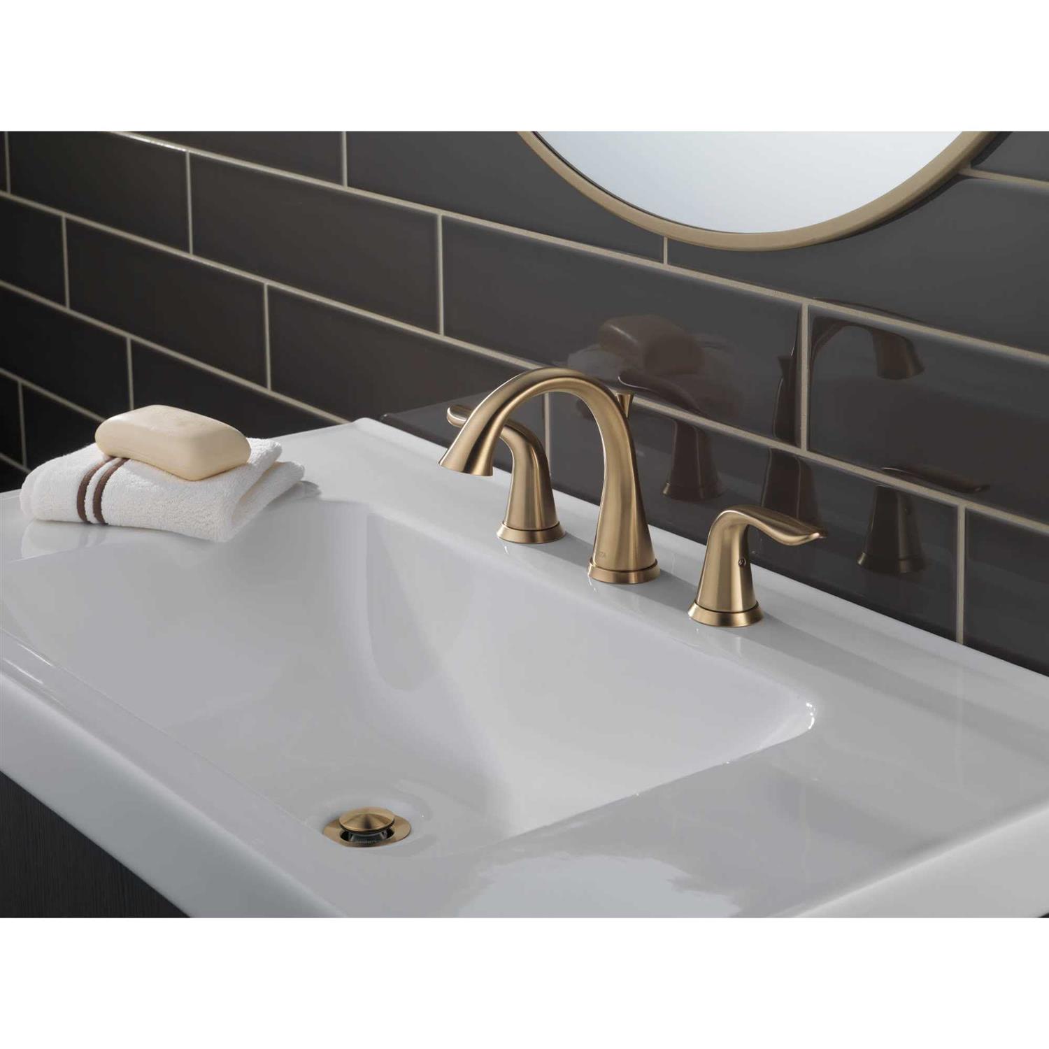 Delta Lahara Two Handle Widespread Bathroom Faucet 3538-MPU-DST - Image 3