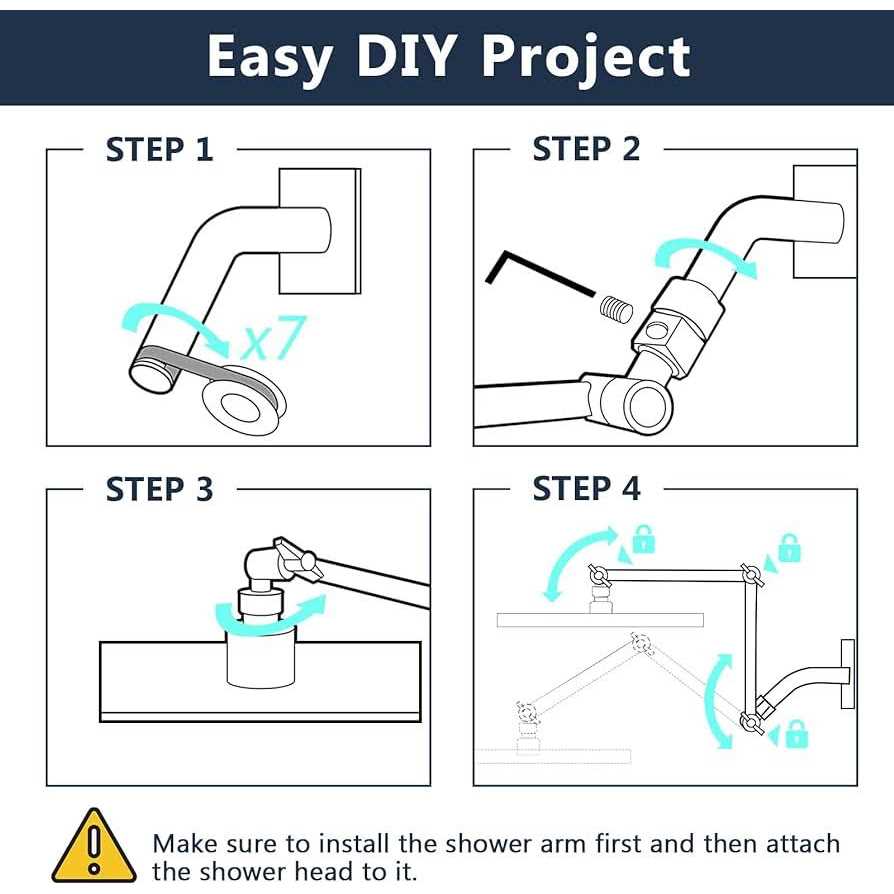 PDPBath Brass 16 Inch Shower Head Extension Arm Upgrade Flexible Height & Angle Adjustable Shower Arm Extender with Lock Joints - Image 5
