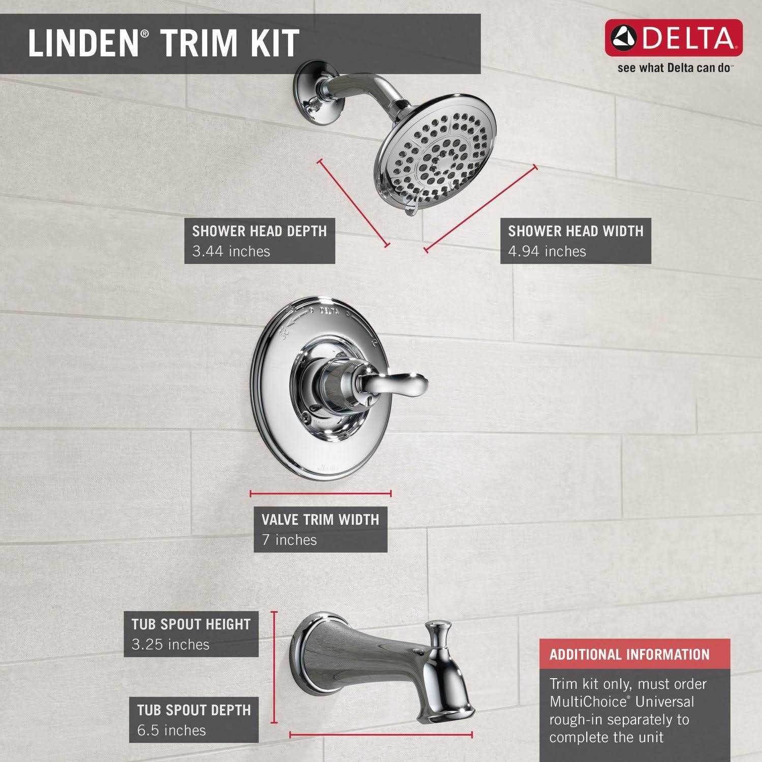 Delta Linden Monitor 14 Series Tub & Shower Trim T14494 - Image 5
