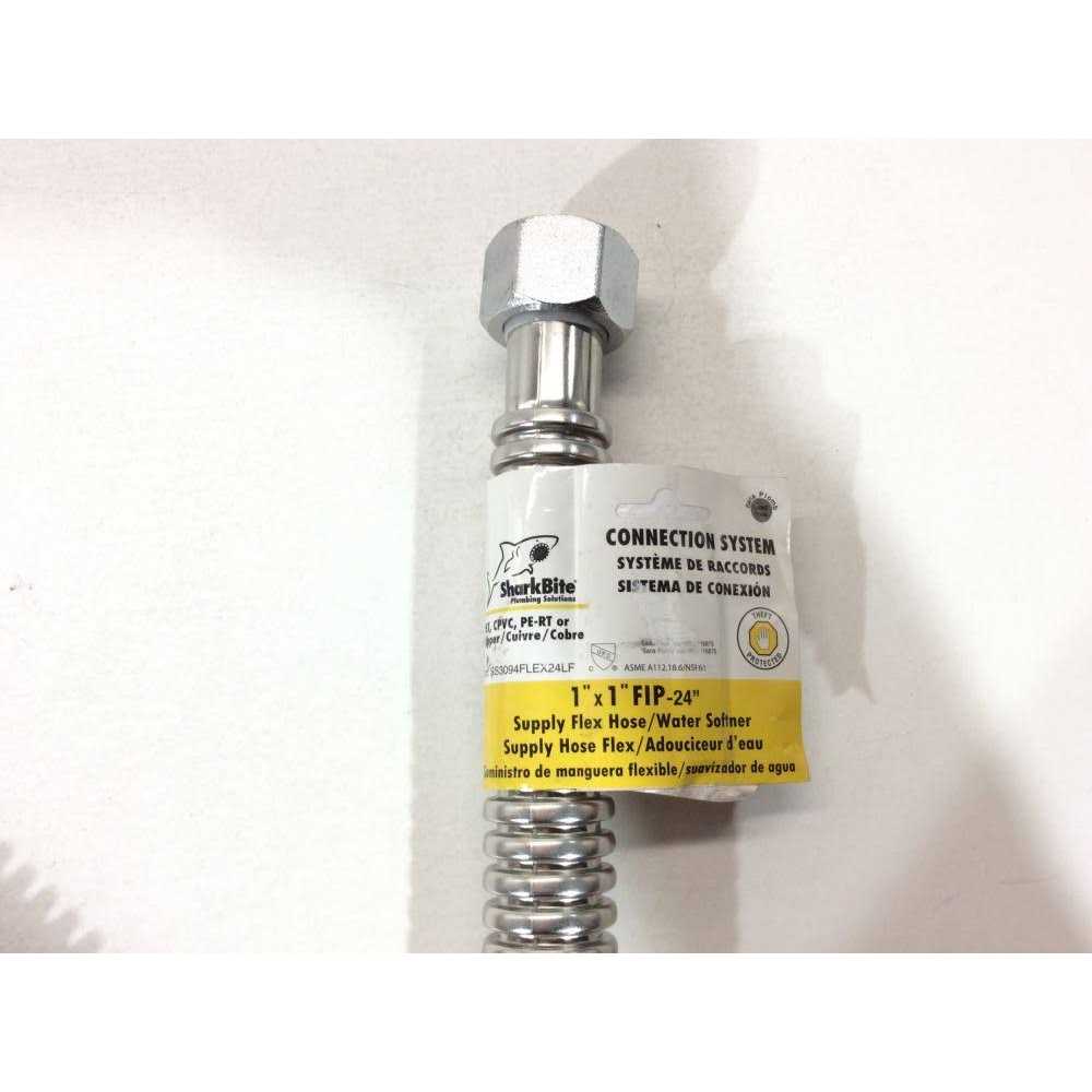 SharkBite 1 in. Push-to-Connect x 1 in. FIP x 24 in. Corrugated Stainless Steel Water Softener Connector - Image 5