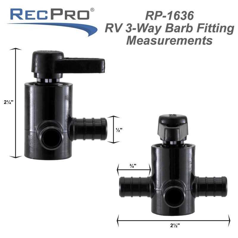RecPro® 1/2 Barb Three Way Valve - Image 3