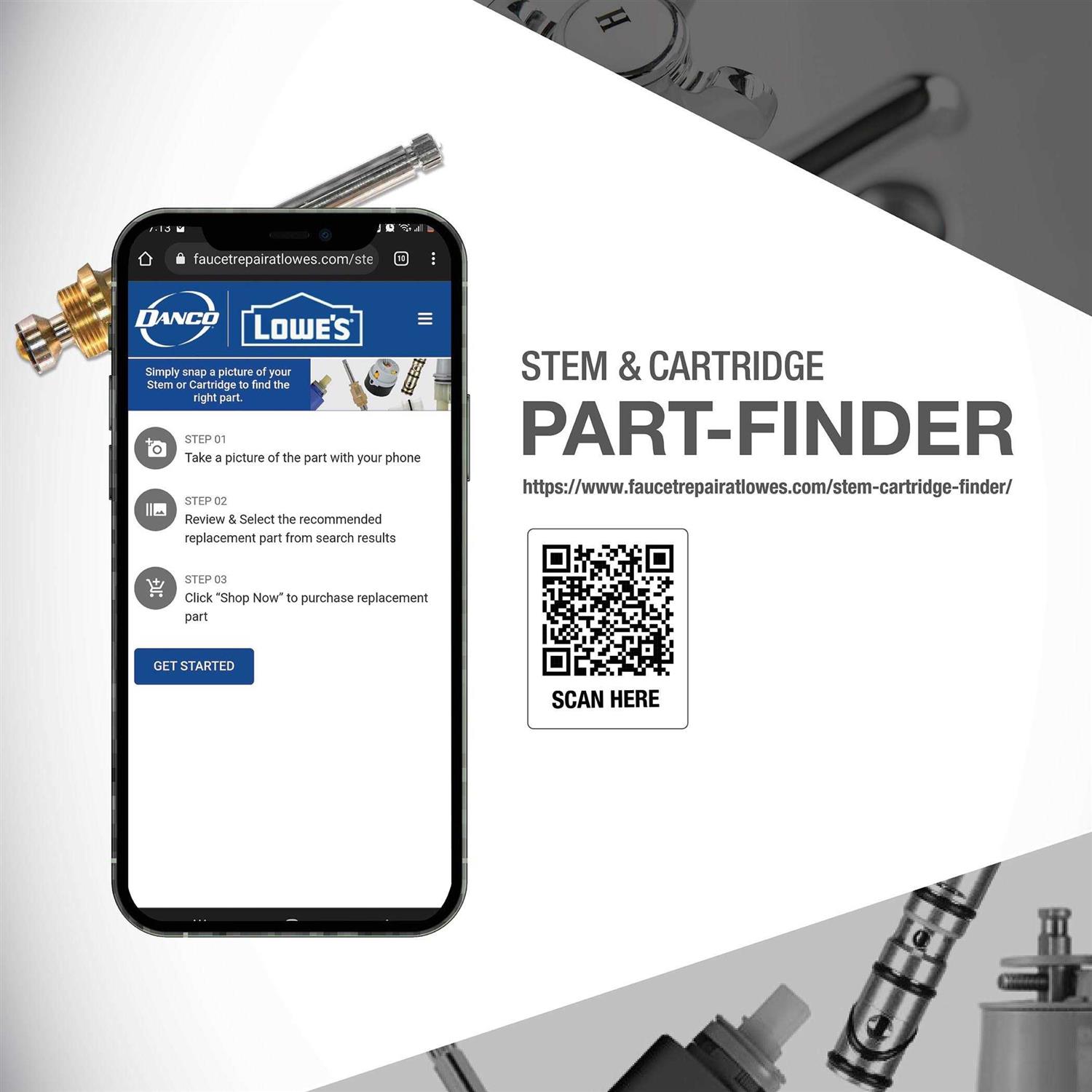 Danco 3S-11C Cold Faucet Stem for Glacier Bay 04991E - Image 5