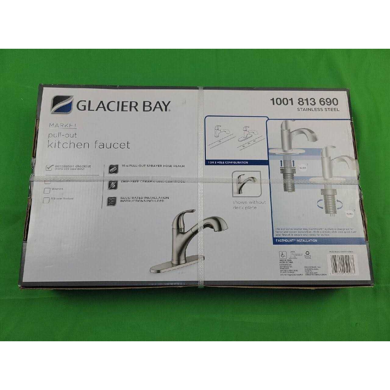 Glacier Bay Market Single-Handle Pull-Out Sprayer Kitchen Faucet in Stainless Steel 1001 813 690 - Image 5