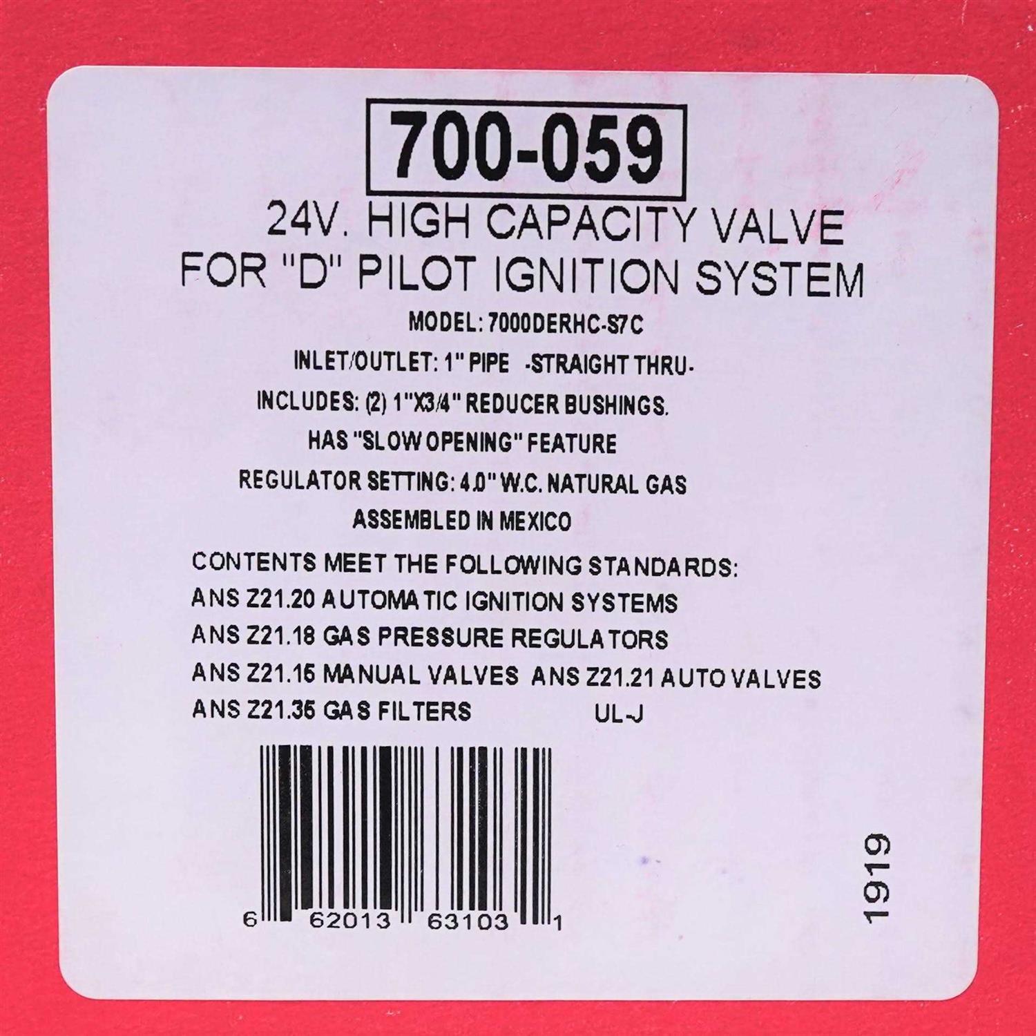 Robertshaw 700-059 Gas Valve - Image 4
