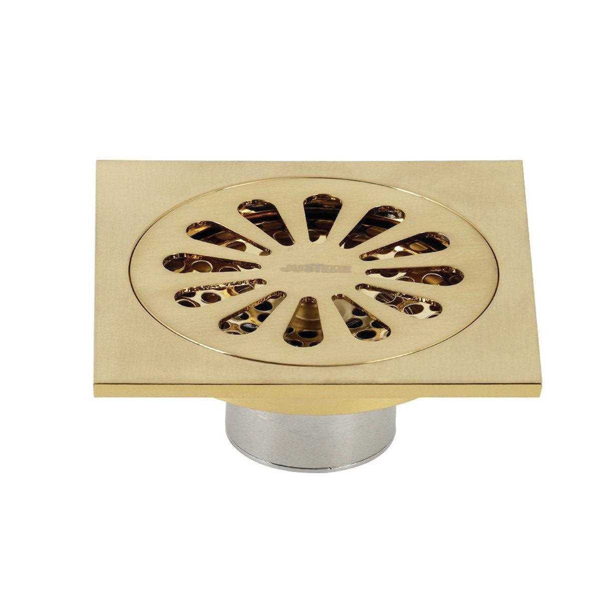 Kingston Brass Watercourse Sunburst 4 Square Grid Shower Drain - Image 5