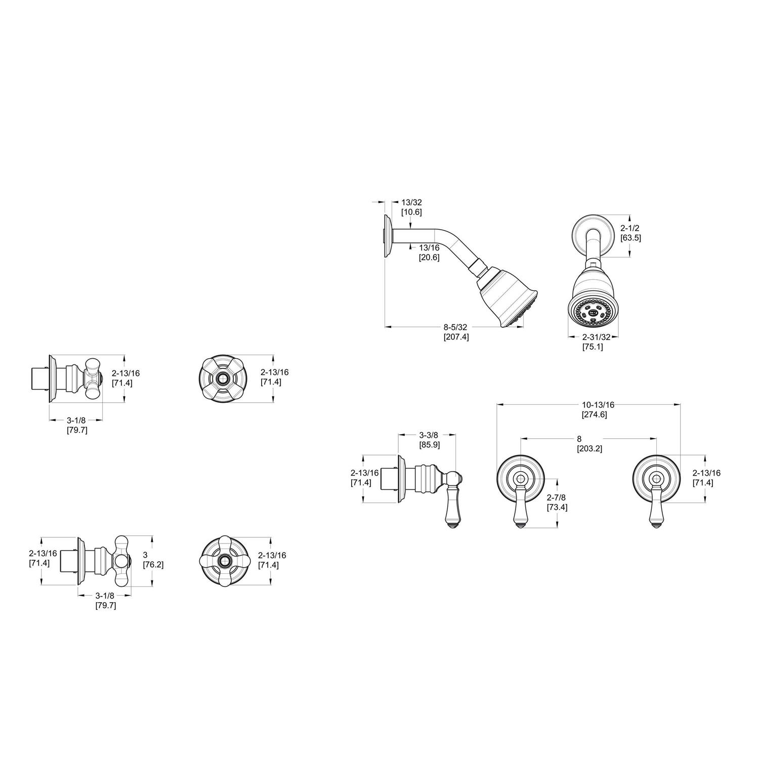 Pfister LG07-8CBC 07 Series Two Handle Shower Trim - Image 3