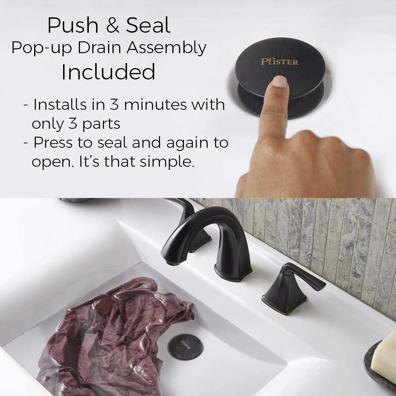 Pfister Lf-049-Pd Pasadena 1.2 GPM Widespread Bathroom Faucet - Image 3