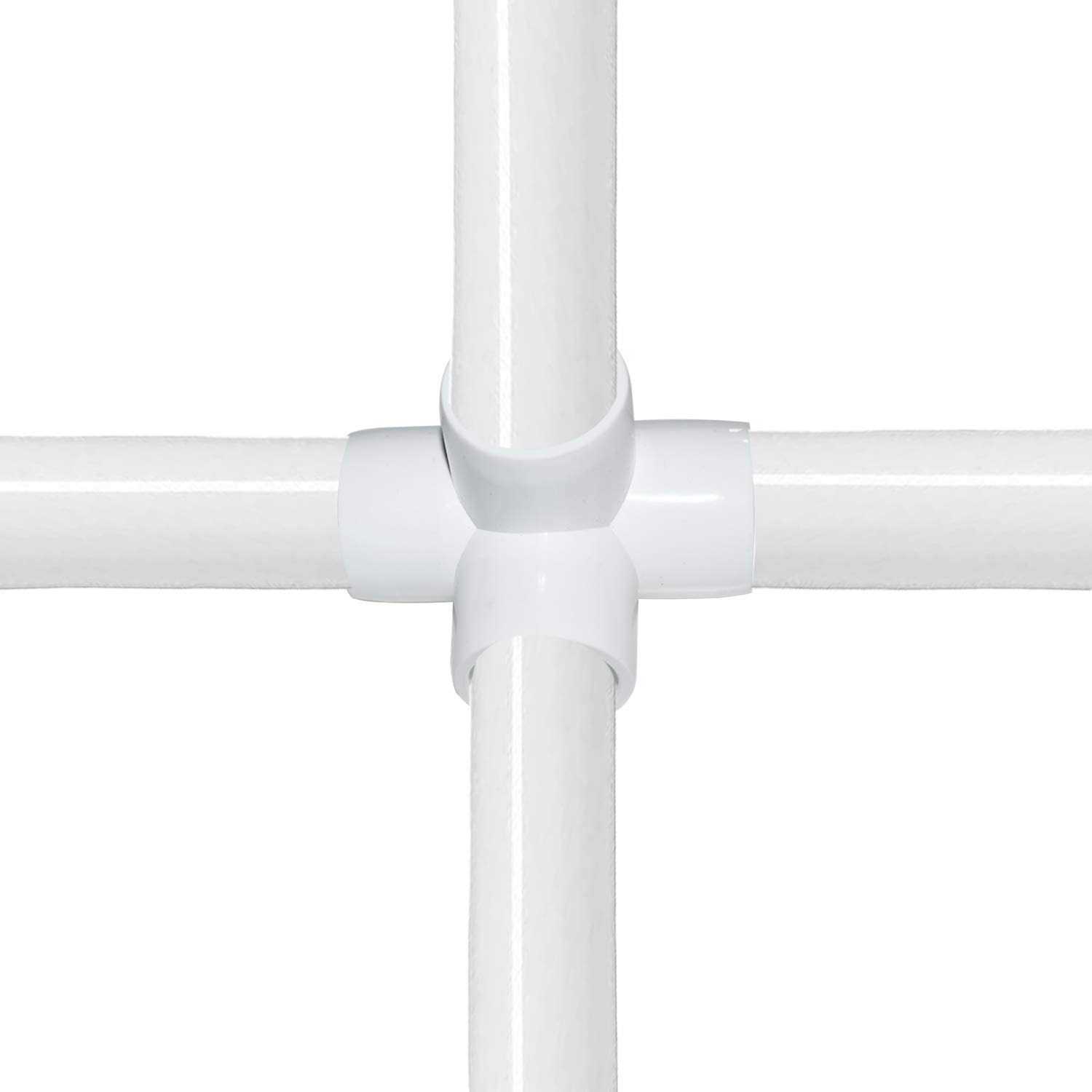 18Pack 4-Way Elbow PVC Fittings 1/2Inch Furniture Grade PVC Fittings Heavy Duty 4 Way Side Outlet Tees - Image 3