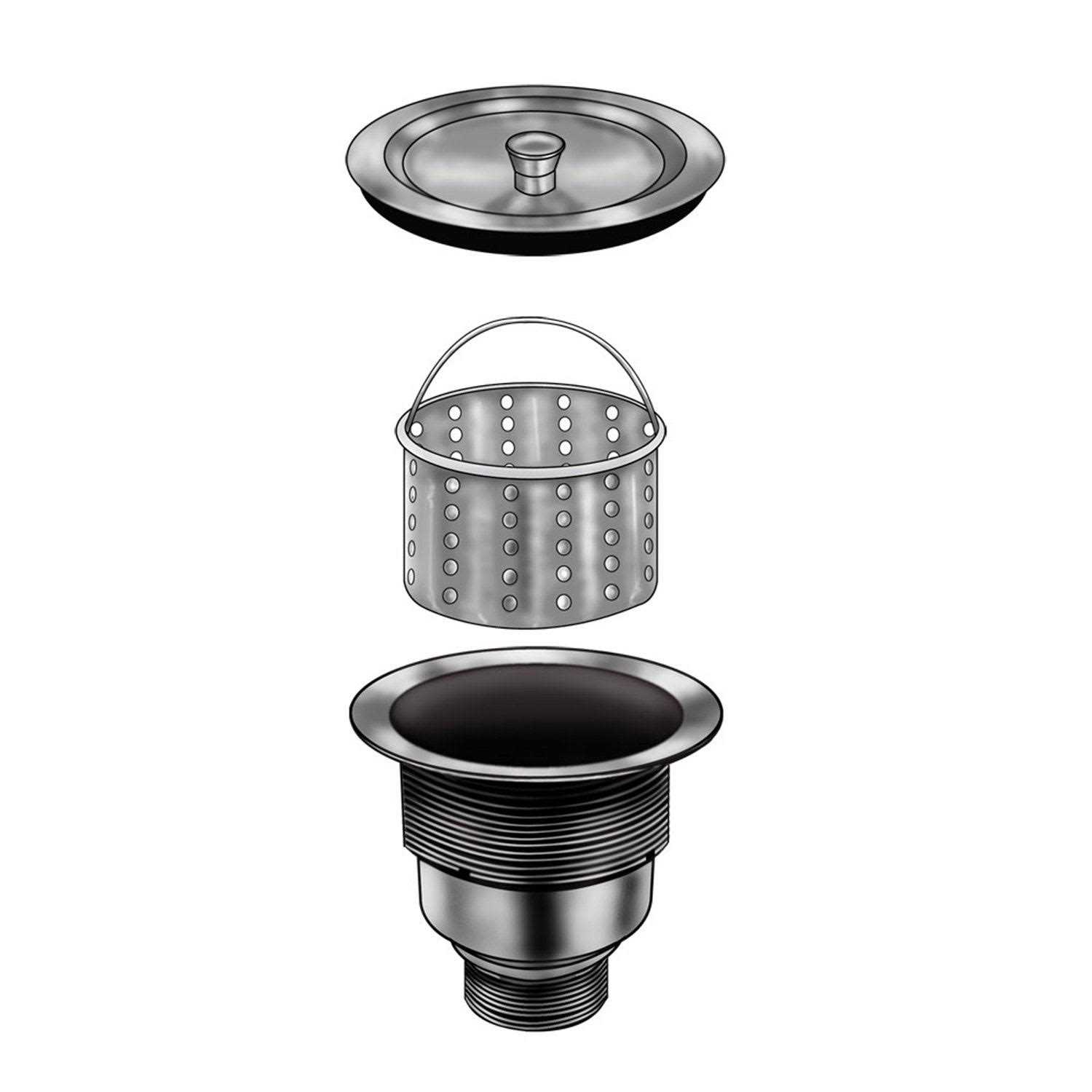 Ruvati RVA1025 Kitchen Sink Basket Strainer - Image 4