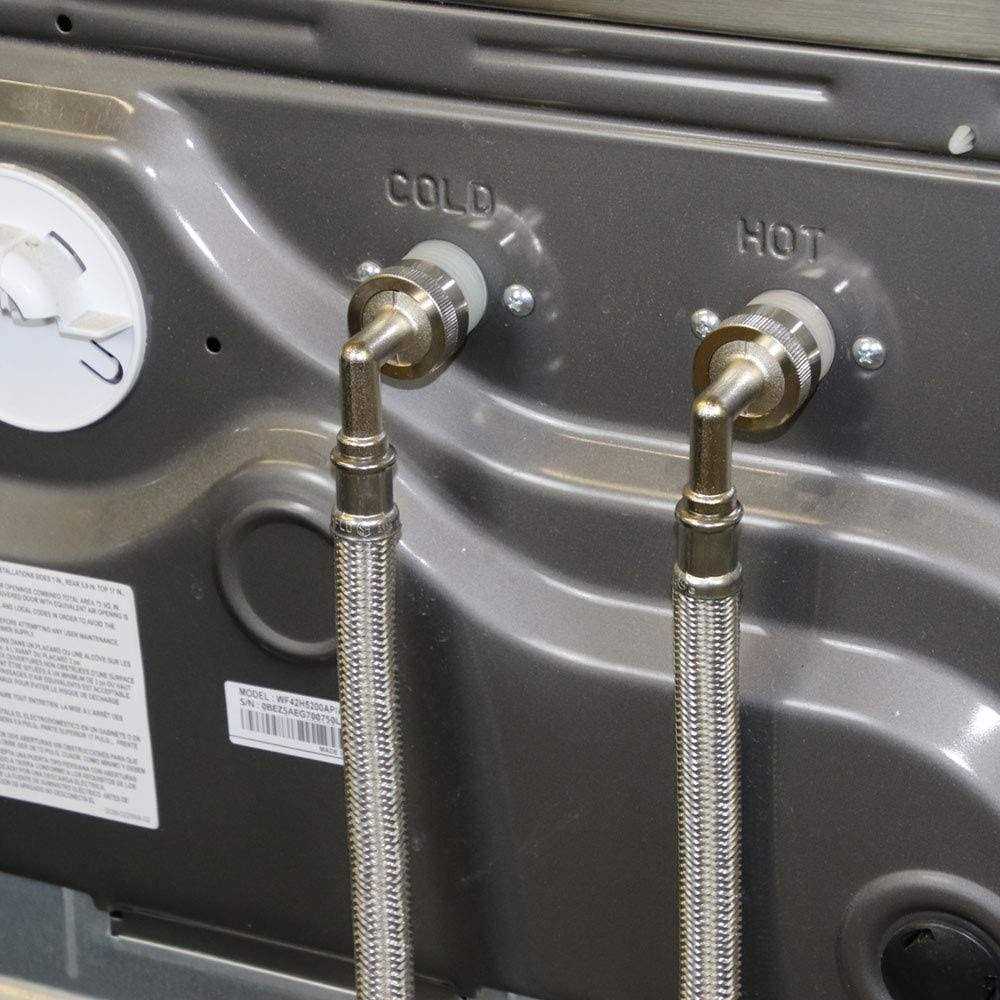 Eastman 41066 Stainless Steel Washing Machine Hose with Elbow - Image 4