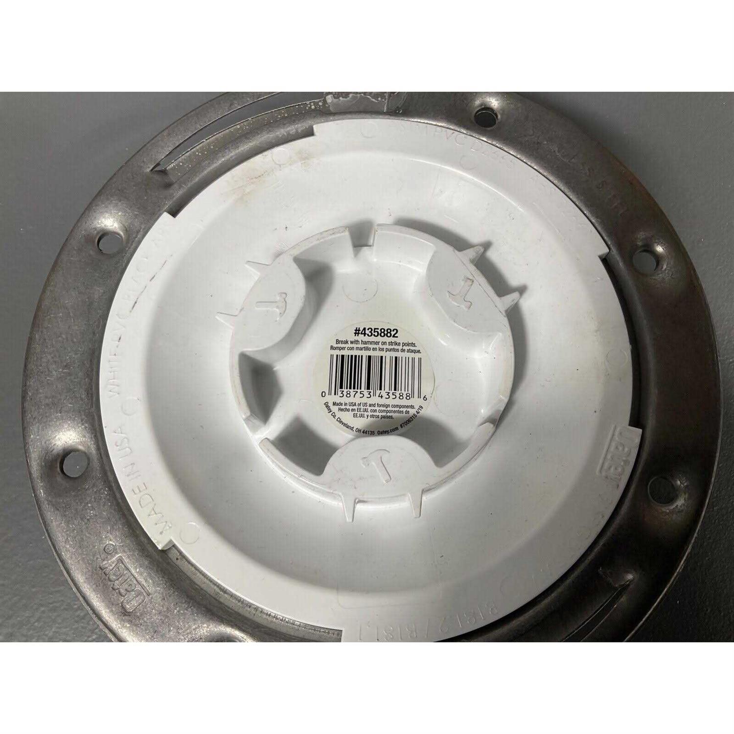 Oatey Fast Set 3 in. PVC Hub Spigot Toilet Flange with Test Cap and Stainless Steel Ring 435884 - Image 5