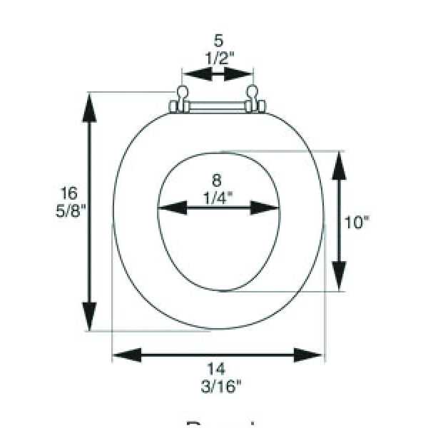 Plumbing Technologies Designer Solid Round Oak Wood Toilet Seat Hinges 5F1R2 - Image 4