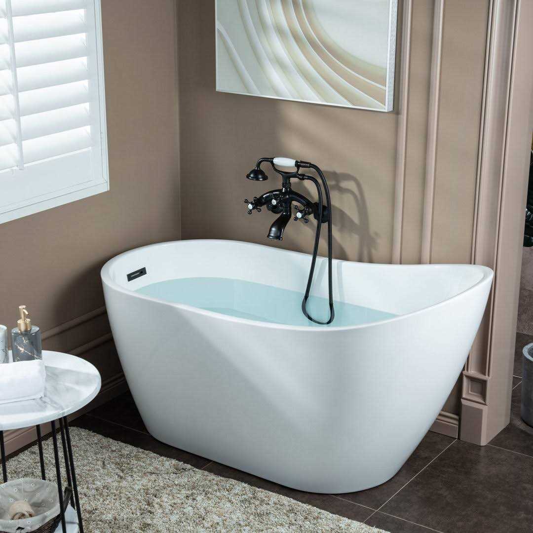 WoodBridge F0033ORB-W 3 Handle Wall Mounted Roman Tub Faucet with Accessory Finish - Image 3