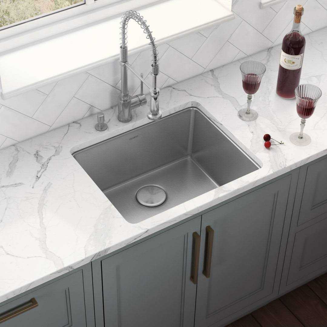 Ruvati 18-inch Undermount Bar Prep Kitchen Sink 16 Gauge Stainless Steel Single Bowl RVM5916 - Image 5