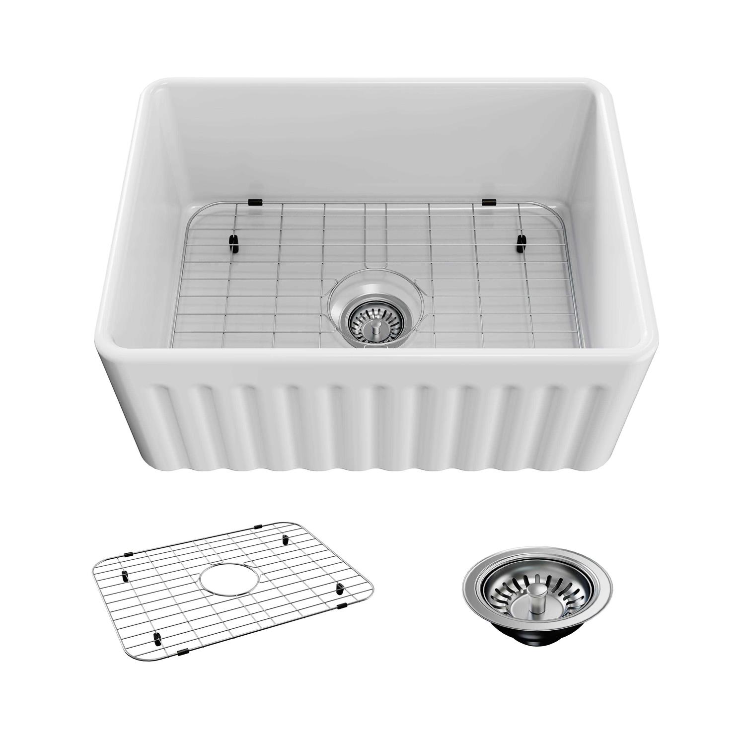 Ellai Mc-20412a Undermount Farmhouse Style Fireclay - Image 4