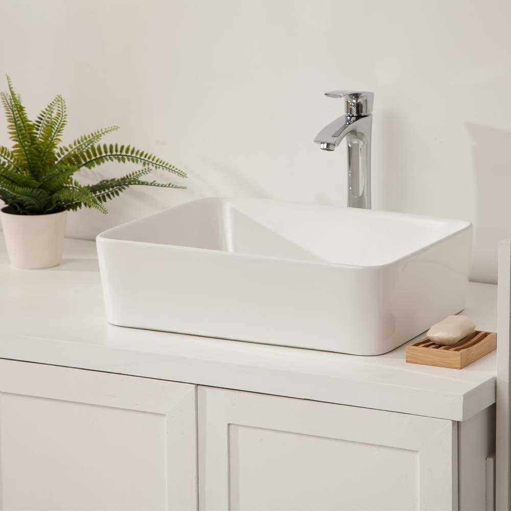 Rectangular Vessel Sink Sarlai 16 X 12 Modern Rectangle Bathroom Sink Above - Image 5