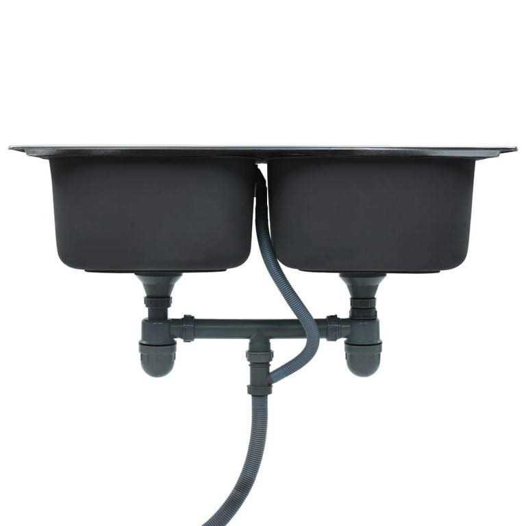 vidaXL Kitchen Sink with Strainer and Trap Stainless Steel - Image 4