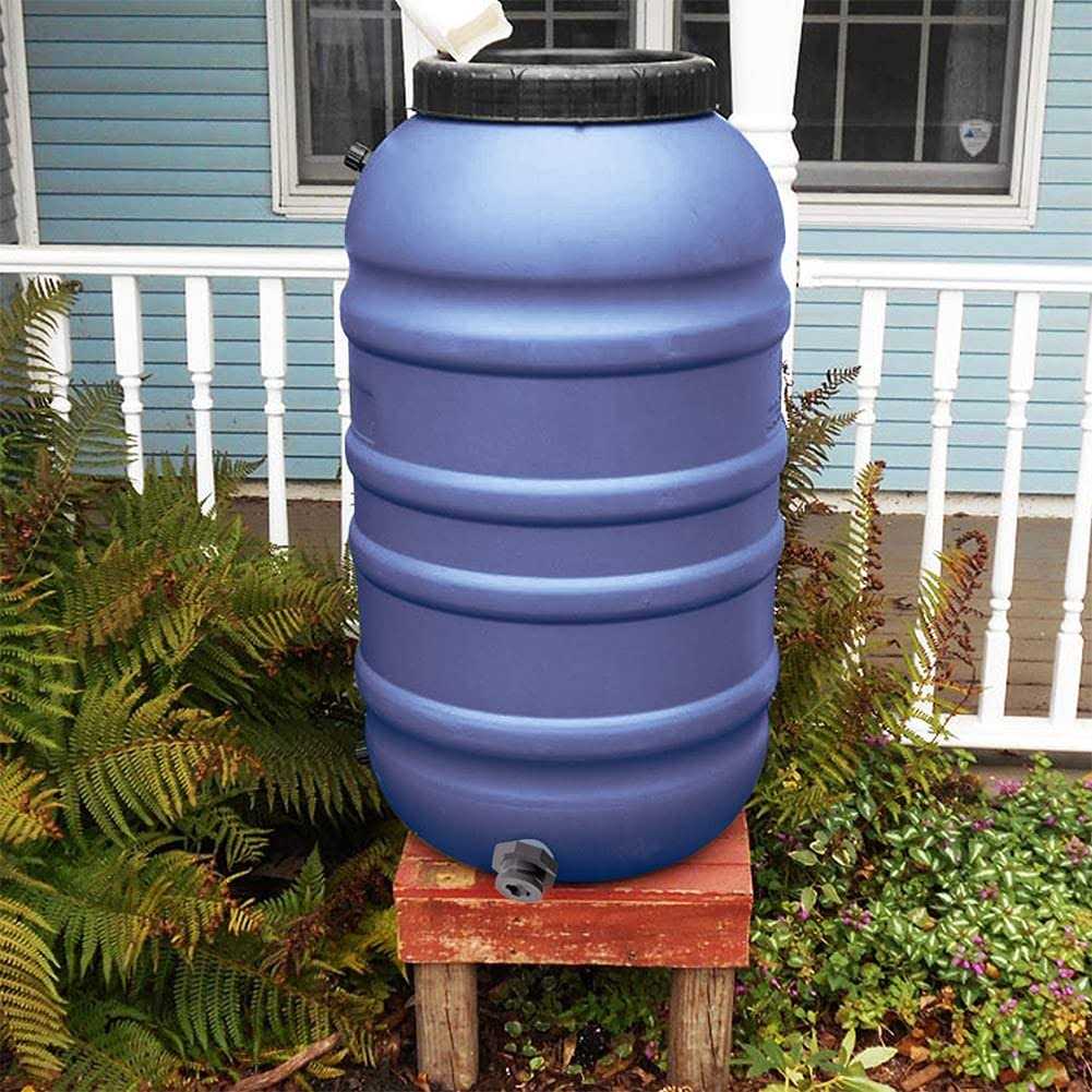 Ququyi 1/2 Inch PVC Bulkhead Water Tank Connector Adapter Fitting with Plugs Thru-Bulk Pipe Fitting for Rain Barrels - Image 4