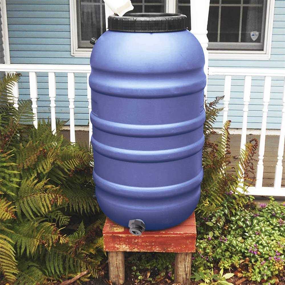 Ququyi 1/2 Inch PVC Bulkhead Water Tank Connector Adapter Fitting with Plugs Thru-Bulk Pipe Fitting for Rain Barrels - Image 4