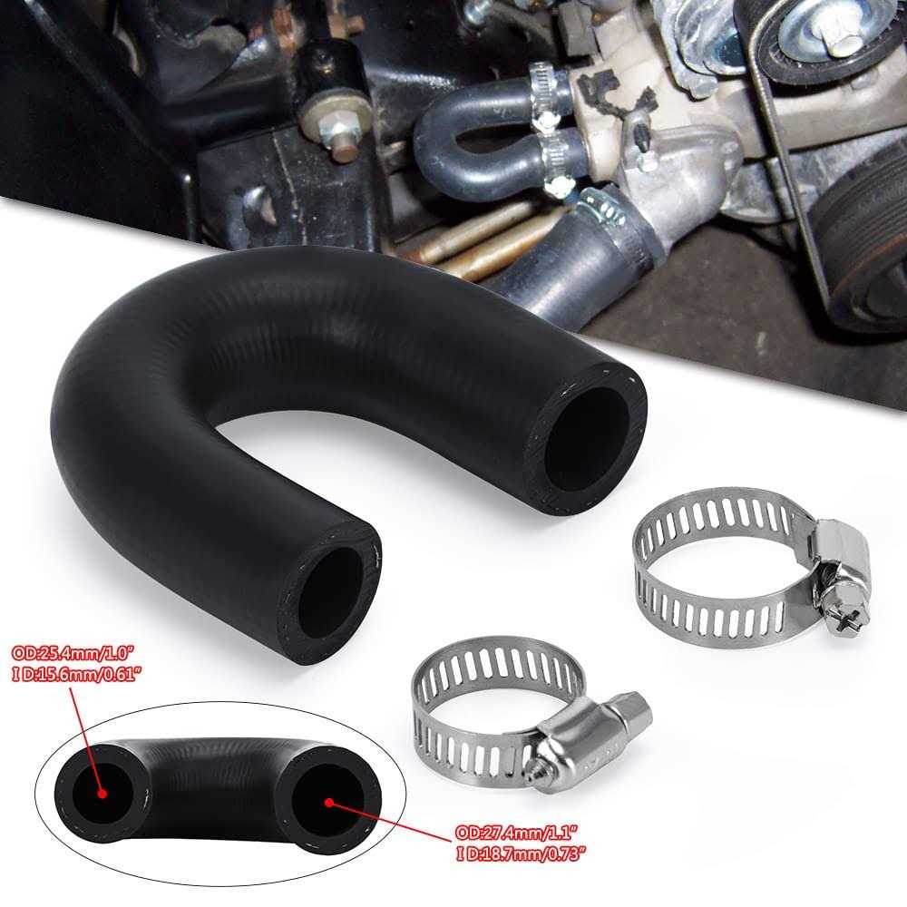 PQY Heater Core Crossover Coolant Bypass Hose 5/8 End and 3/4 End with 2pcs Clamps for LS for LT - Image 4