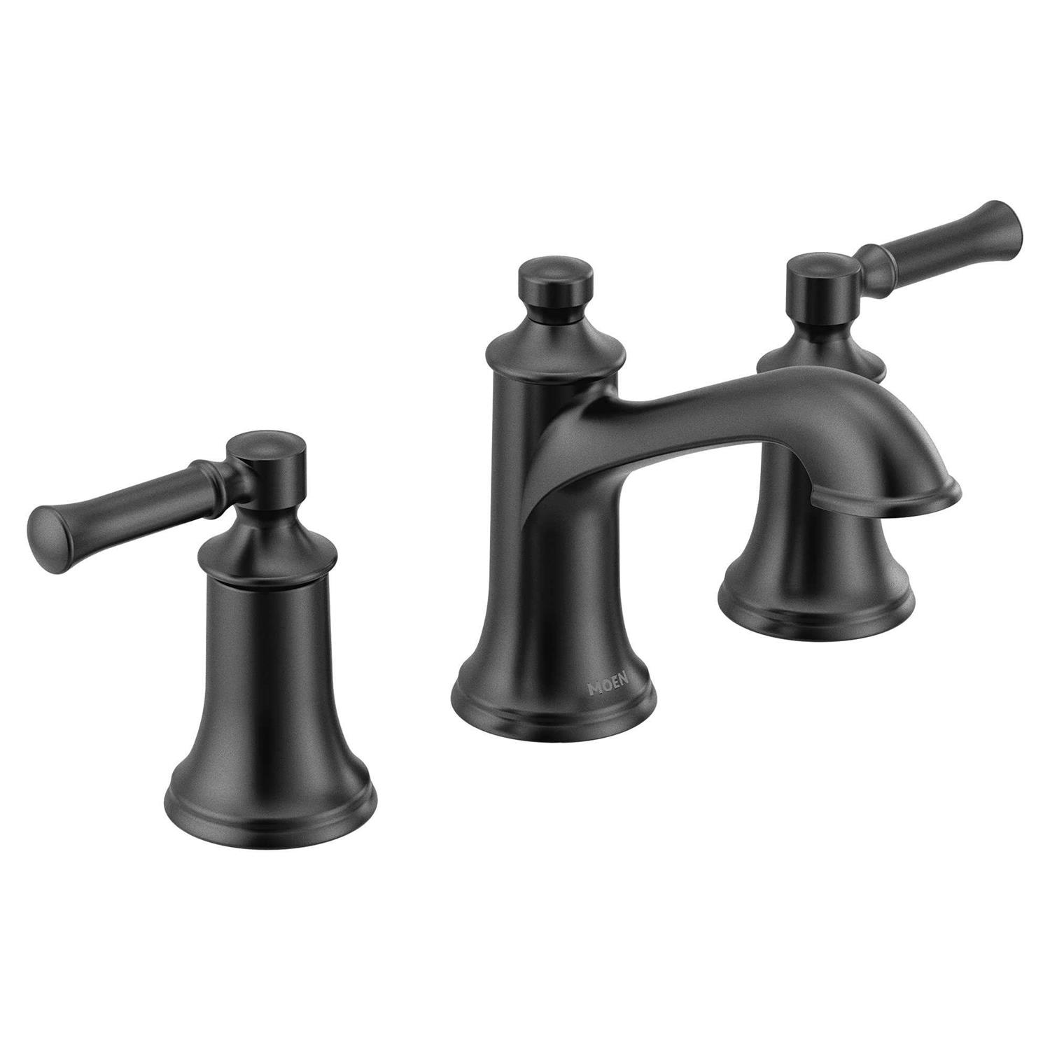 Moen T6805BL Dartmoor Two-Handle Widespread Bathroom Faucet