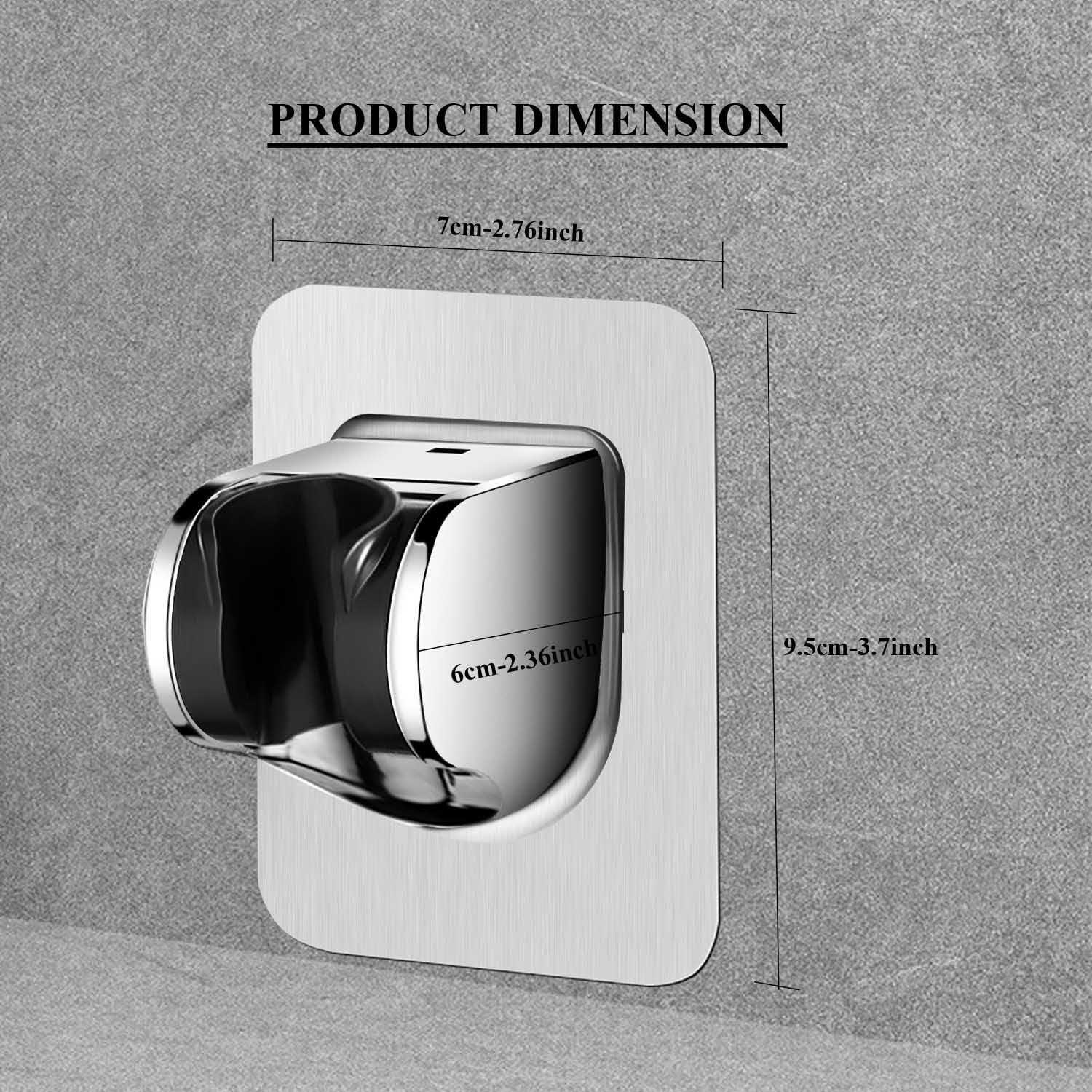 SENLIXIN Shower Head Holder Strong Adhesive Adjustable Handheld Shower Wand Holder No Drilling Wall Mount Bracket - Image 4