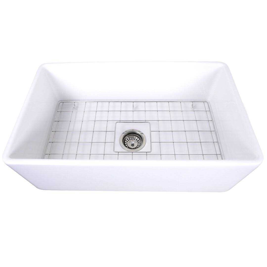 Nantucket Sinks T-FCFS30 30 Fireclay Farmhouse Kitchen Sink - Image 5