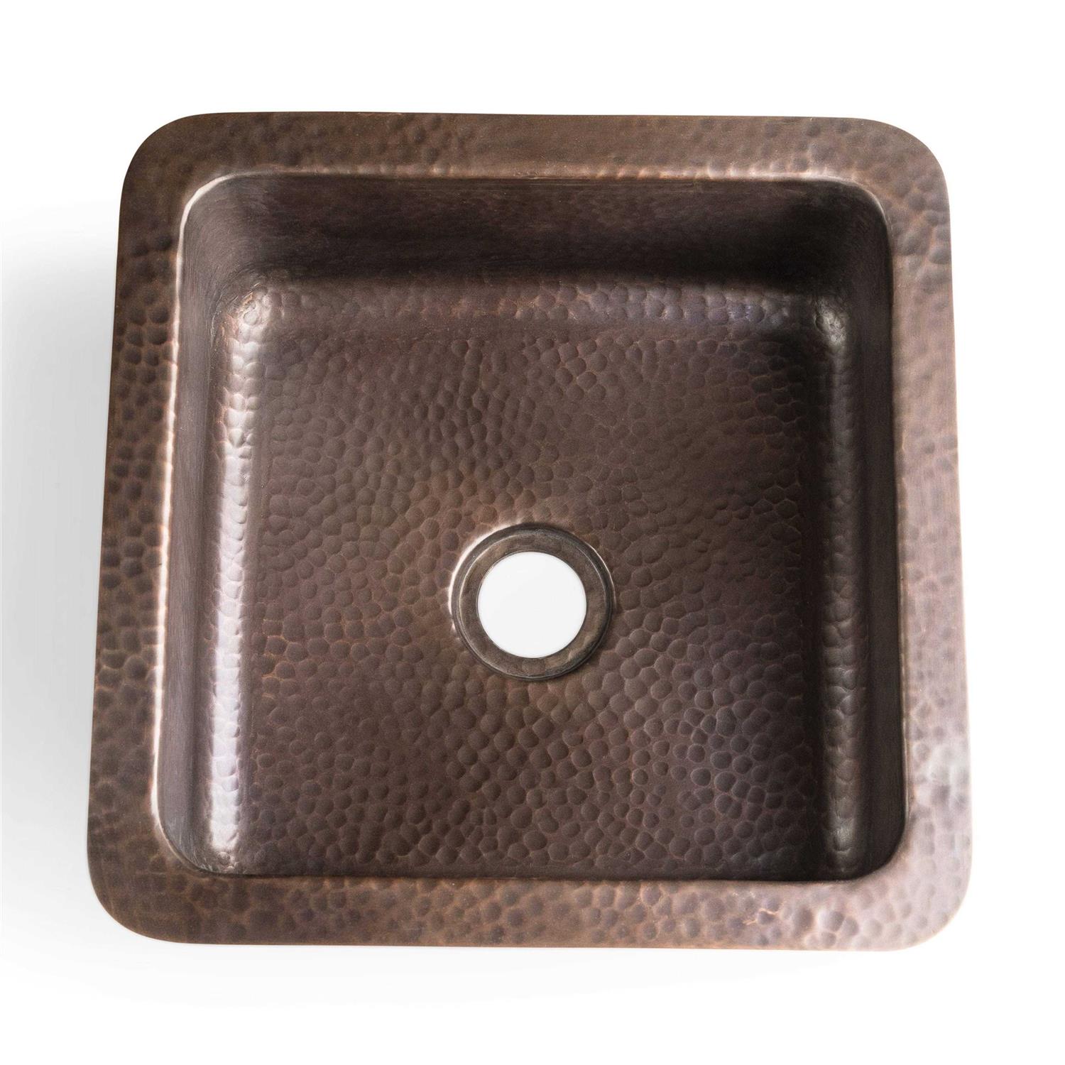 Monarch Abode Pure Copper 17093 Hand Hammered Glasgow Dual Mount Bar Prep Sink - Image 4