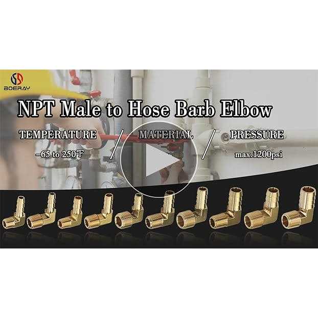 Boeray 5pcs 90 Degree Elbow Brass Hose Barb Fitting - Image 4