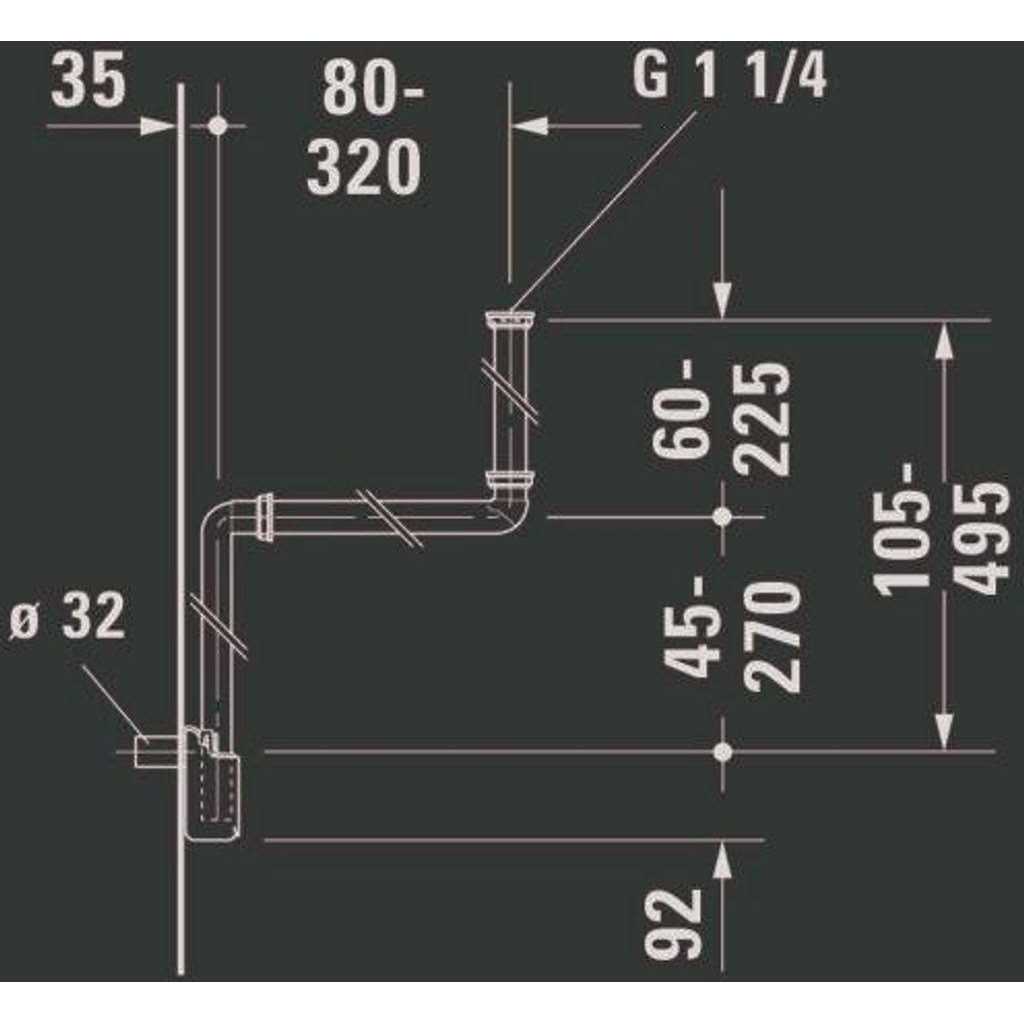 Duravit 0050760000 Space Saving Siphon White - Image 3
