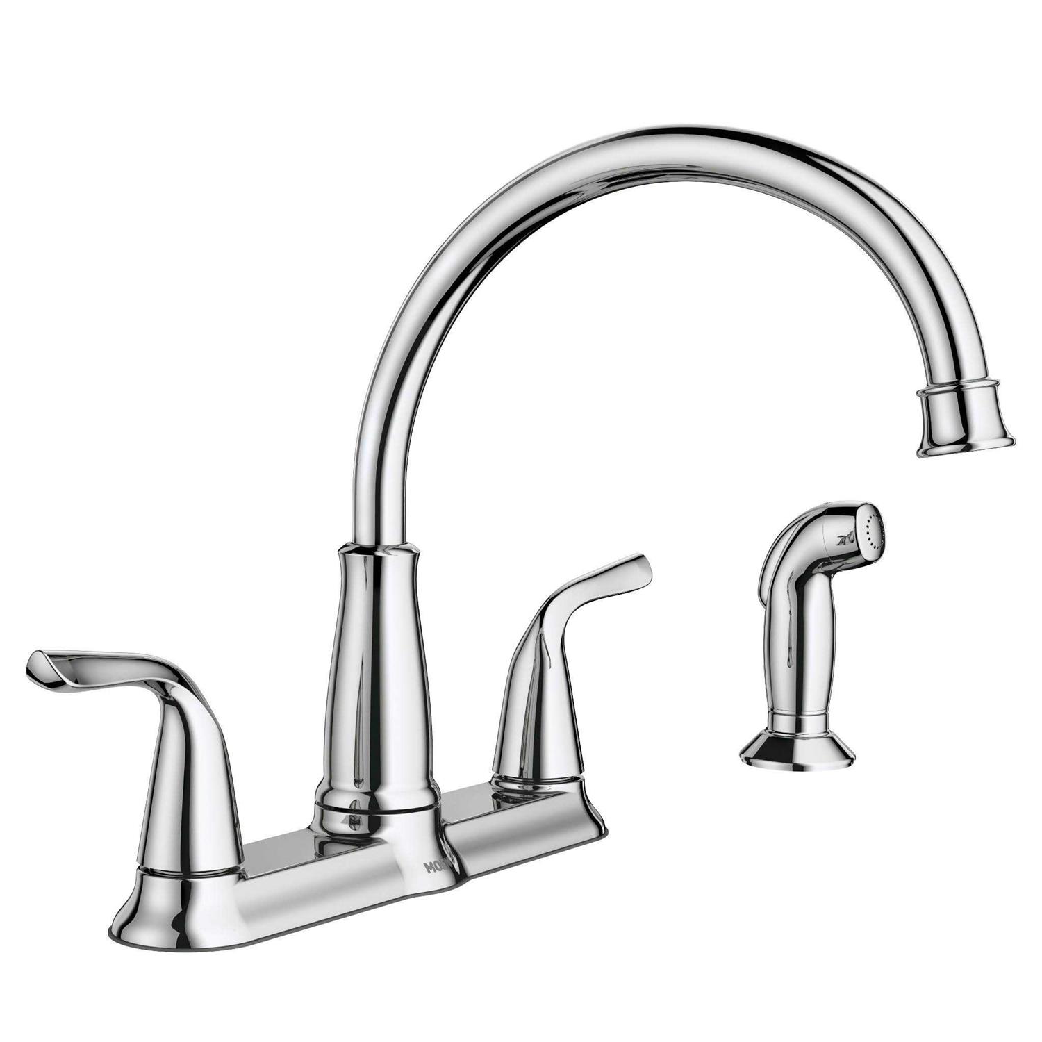 Moen Brecklyn 2-Handle Standard Kitchen Faucet with Side Sprayer