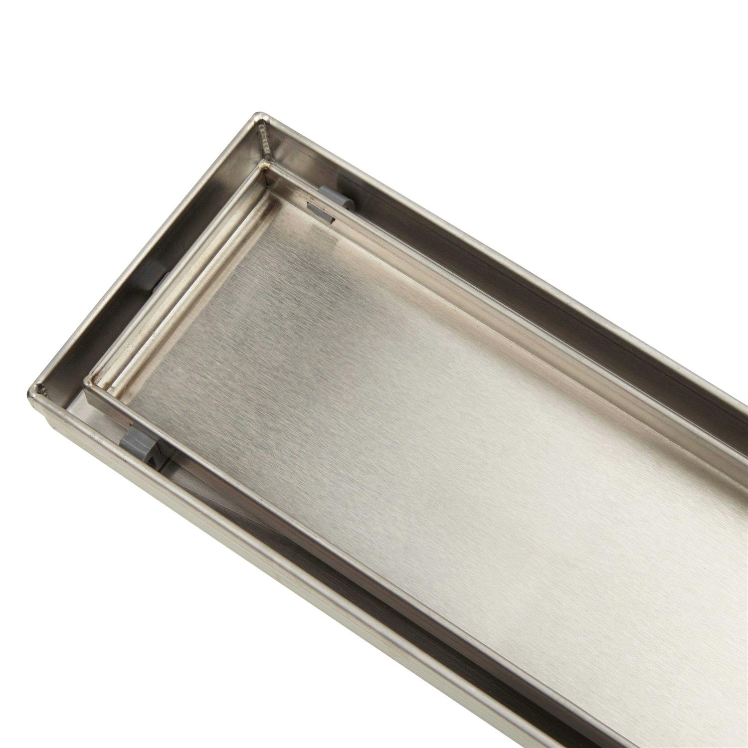 signature hardware 40 Cohen Linear Tile-In Shower Drain with Drain Flange - Image 5