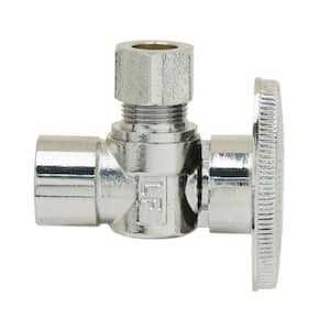 Plumbshop 1/2 in. Push Connect x 3/8 in. Compression 1/4-Turn Angle Stop PLB101X P - Image 3