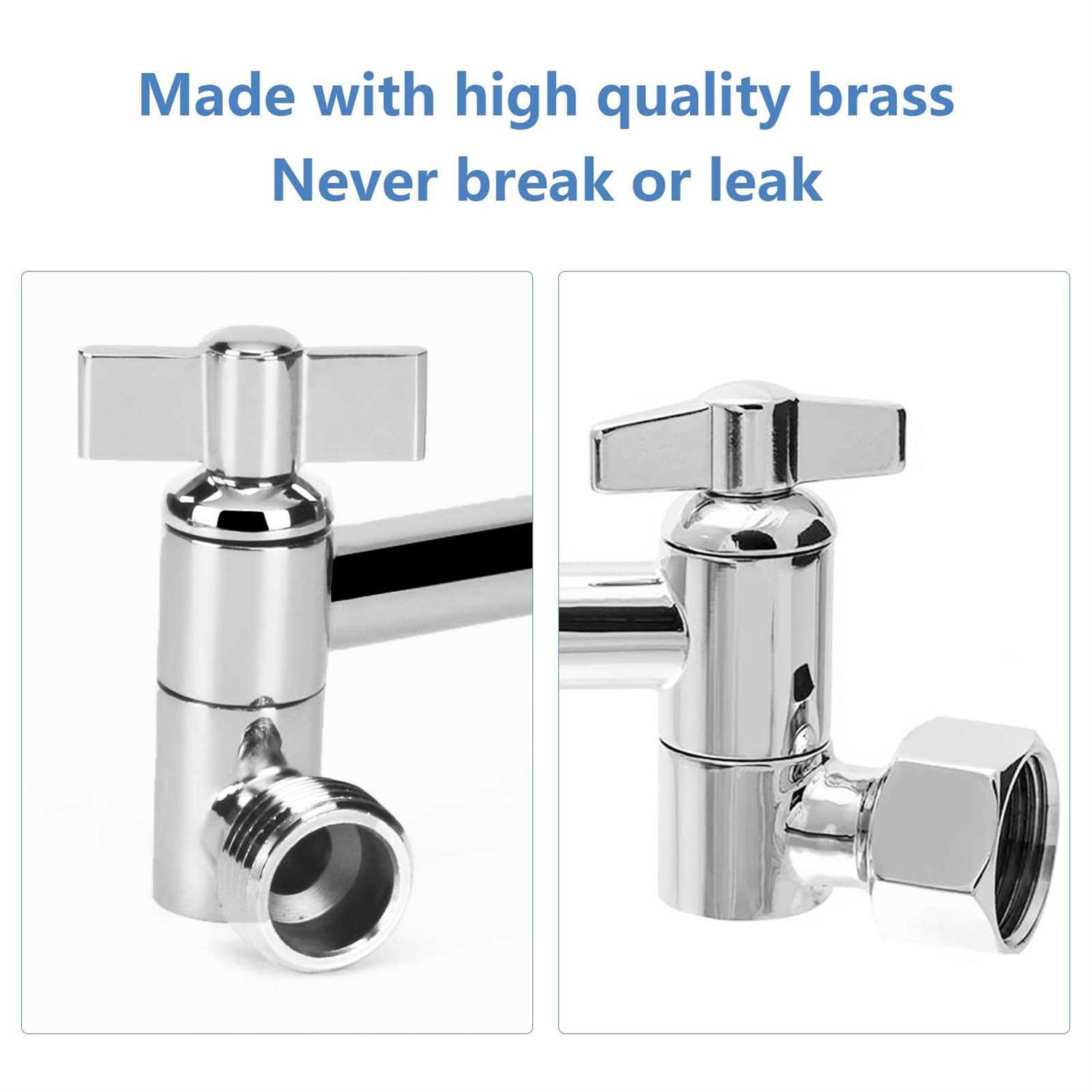 Adjustable Shower Arm Universal Connection NearMoon Solid Brass Shower Extension Arm - Image 4