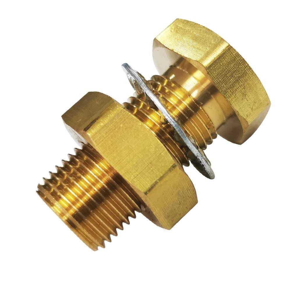 Legines 1/4 NPT Female Brass Bulkhead Coupling Tank Fitting - Image 3