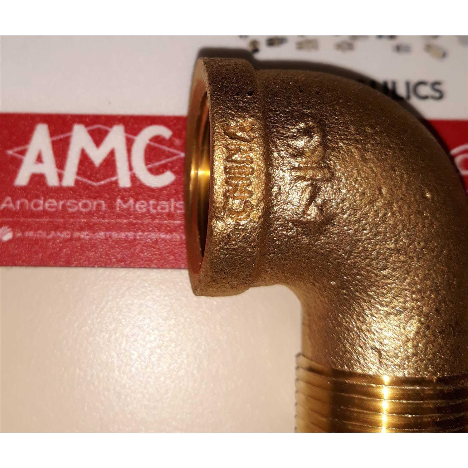 Anderson Metals 38116 Red Brass Pipe Fitting 90 Degree Street Elbow - Image 3