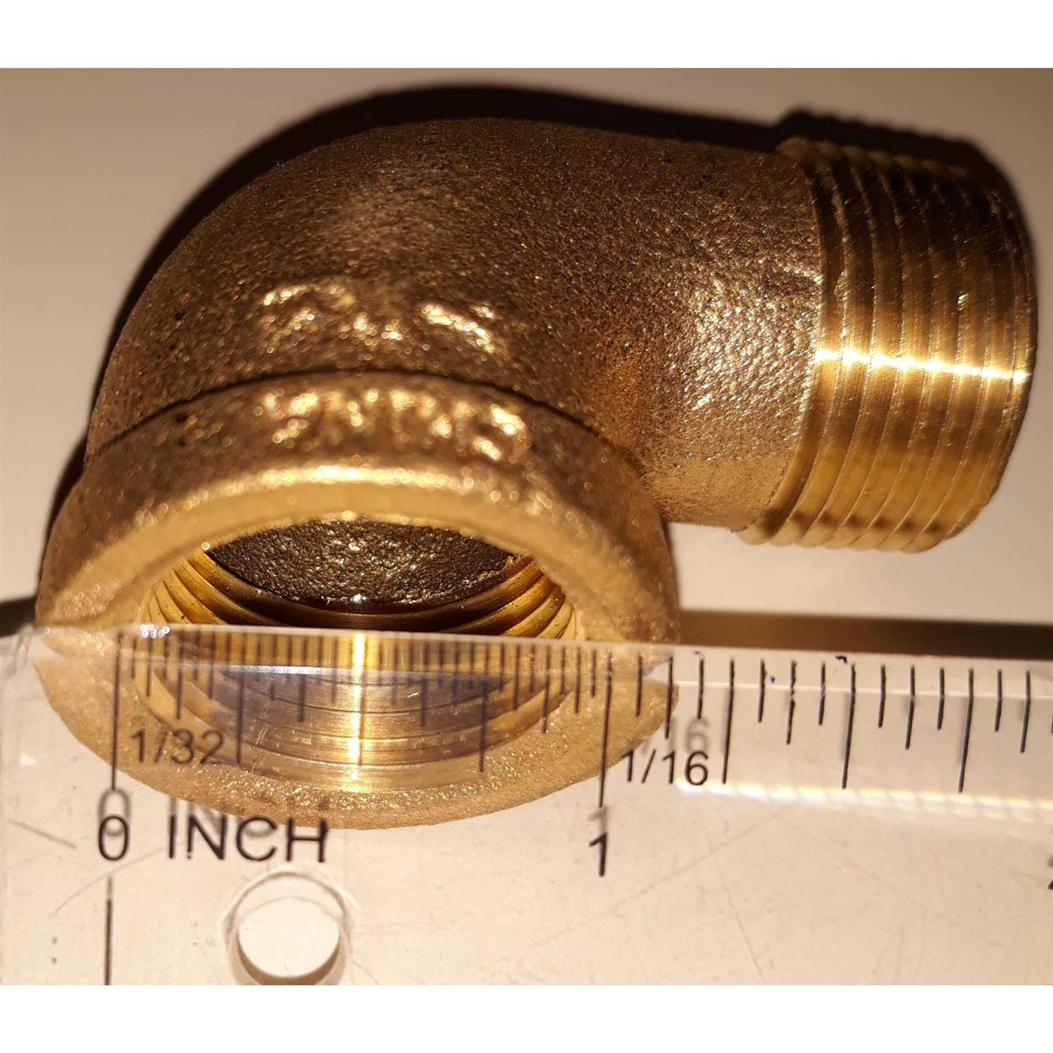 Anderson Metals 38116 Red Brass Pipe Fitting 90 Degree Street Elbow - Image 4