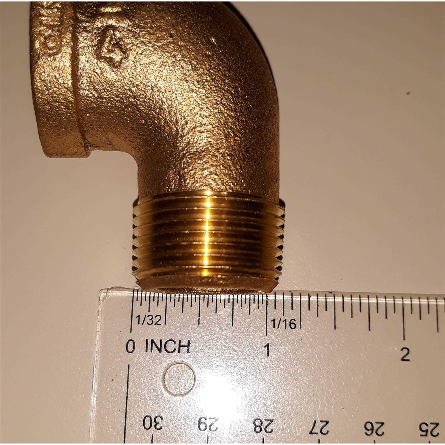 Anderson Metals 38116 Red Brass Pipe Fitting 90 Degree Street Elbow - Image 5