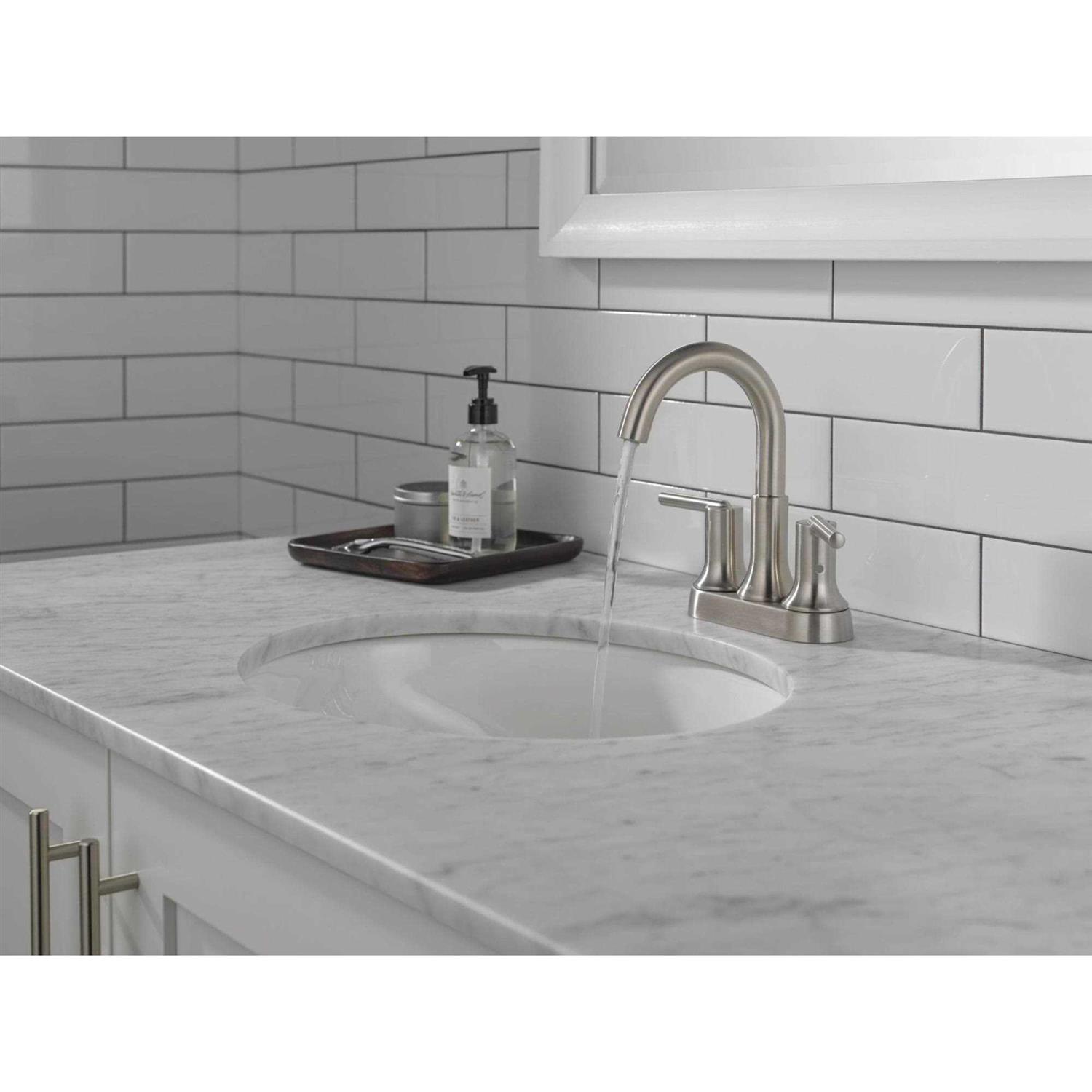 Delta Trinsic Two Handle Centerset Bathroom Faucet - Image 3