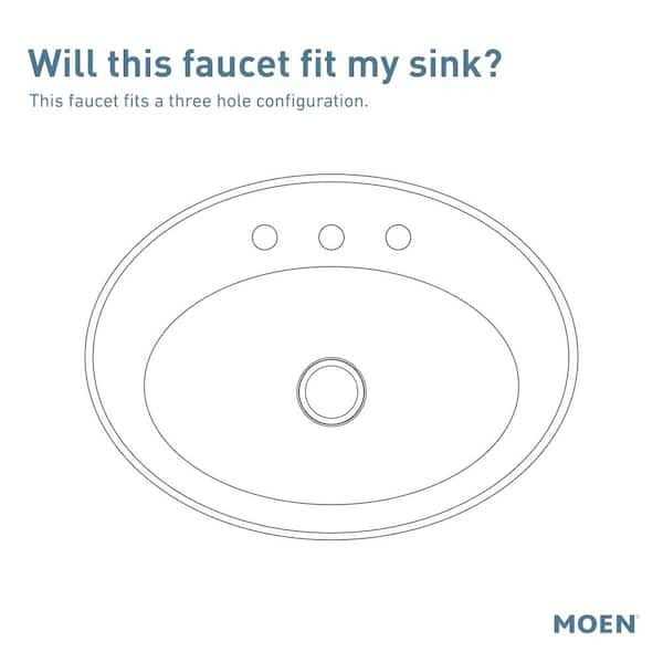 MOEN Korek 4 in. Centerset 2-Handle Bathroom Faucet - Image 3