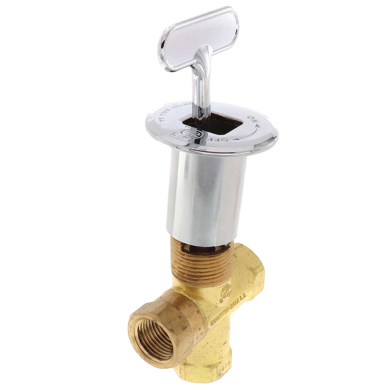 Quarter Ball QB-LLCR Universal Gas Log Lighter Valve w/ Key & Nut - Image 3