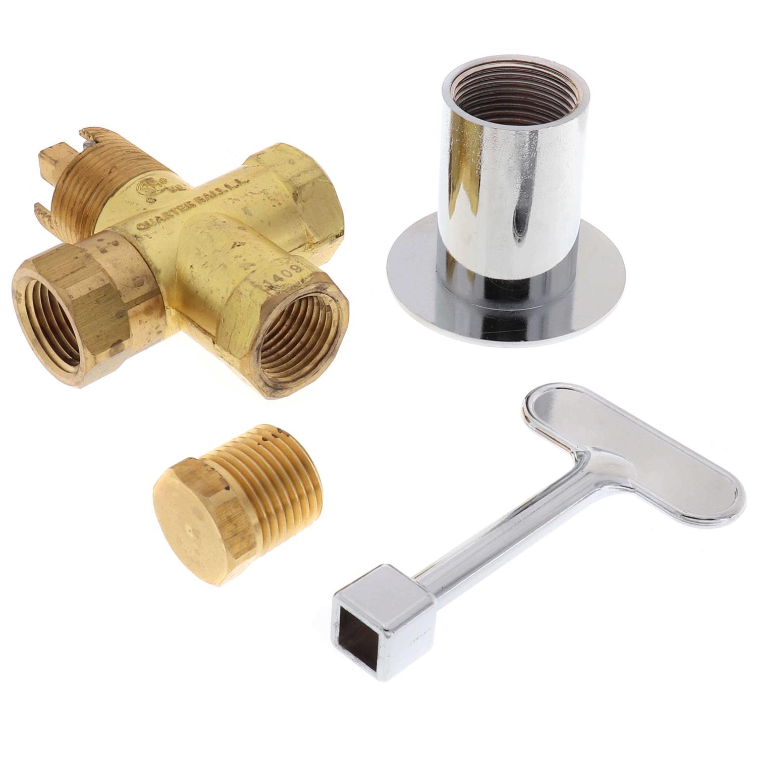 Quarter Ball QB-LLCR Universal Gas Log Lighter Valve w/ Key & Nut - Image 4