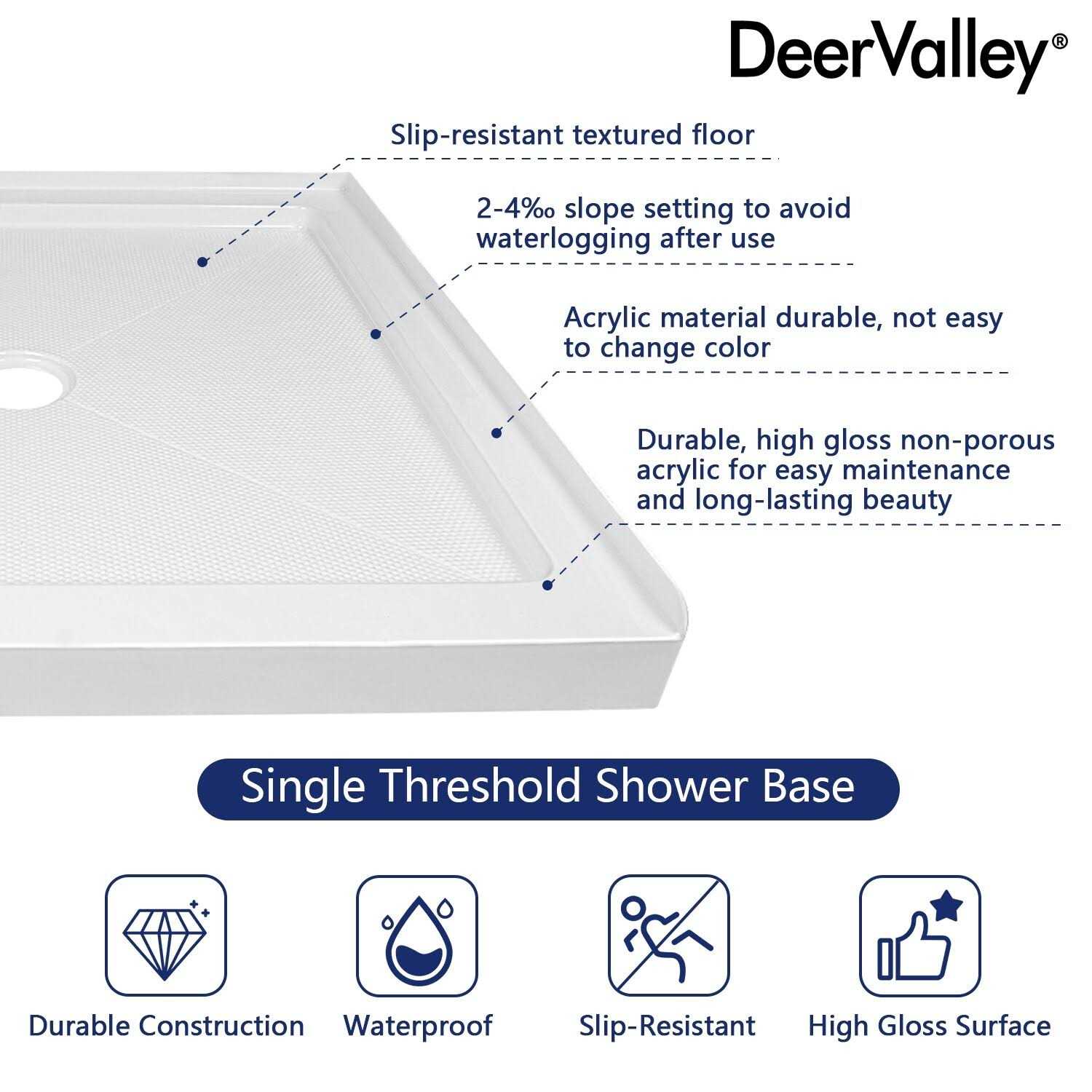 DeerValley DV-1SB0111 35 L x 35 W Single Threshold Square - Image 5
